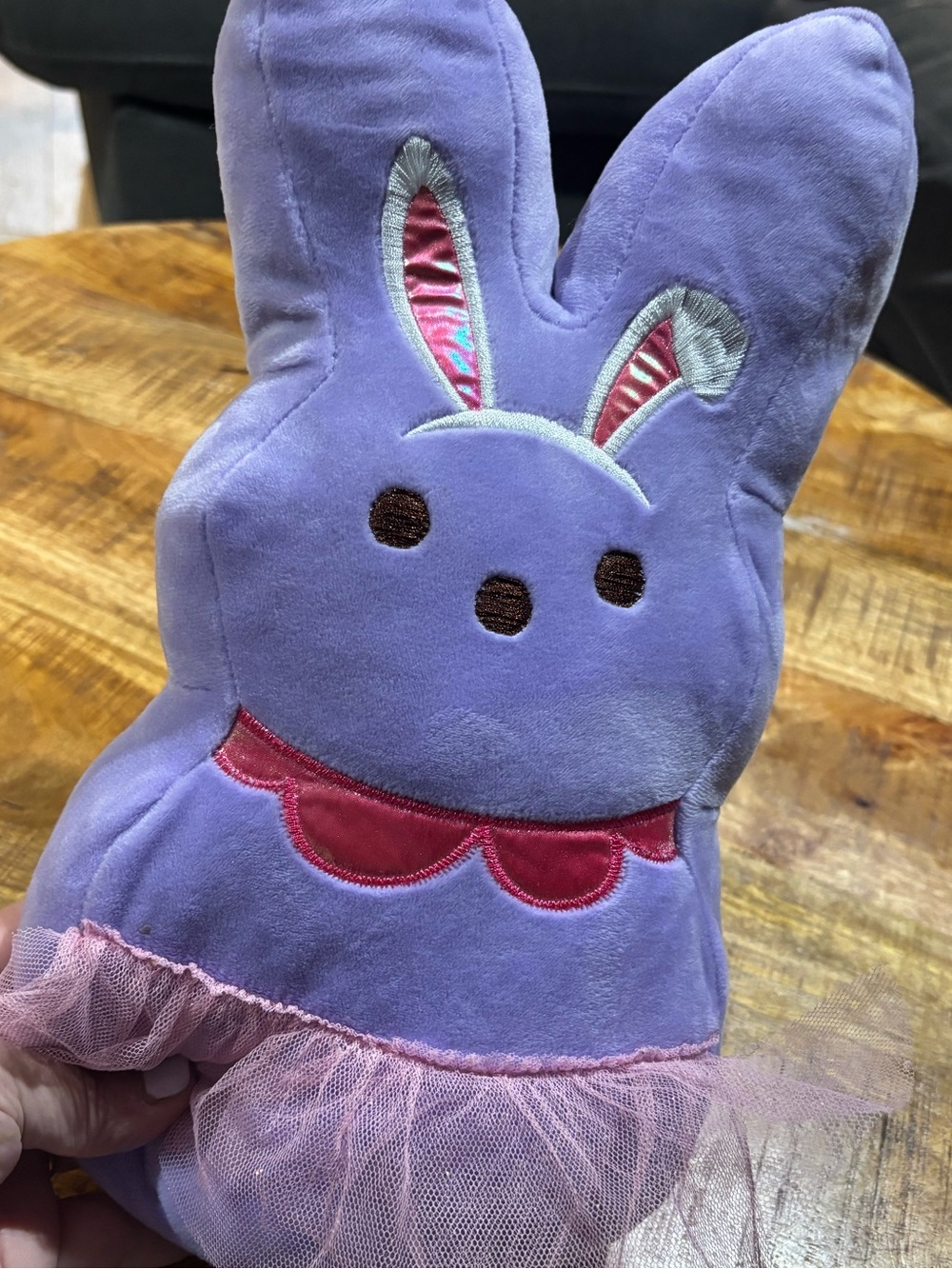 Peeps Plush Lavender Bunny Toy with Pink Tulle Dress